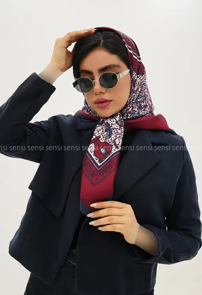 روسری فویلی طرح دارکد1005671